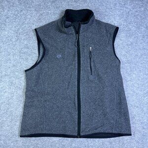 Mountain Hardwear Vest Mens XL Gray Wool Blend Full Zip Hiking Snow Outdoor